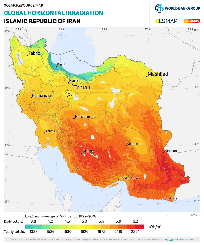 پتانسیل جهانی توان فتوولتائیک (Global Photovoltaic Power Potential)